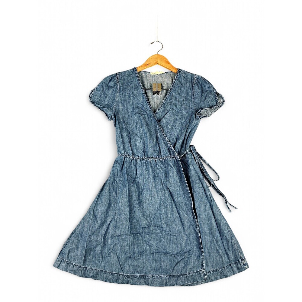 Madewell Chambray Wrap Midi Dress XS
